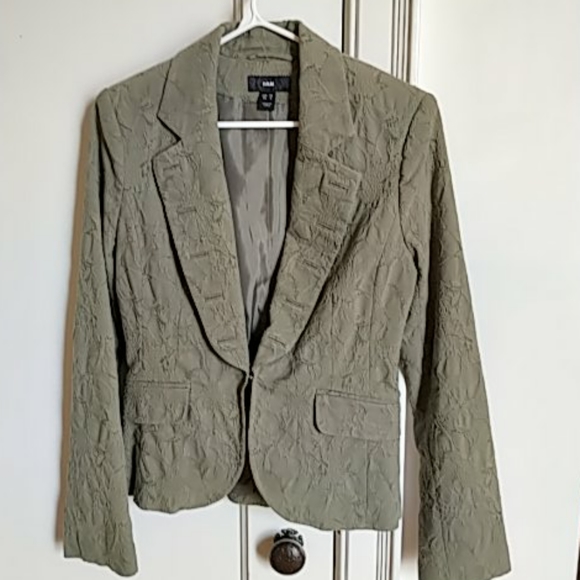 Light green brocade blazer, size 6 - Picture 1 of 3